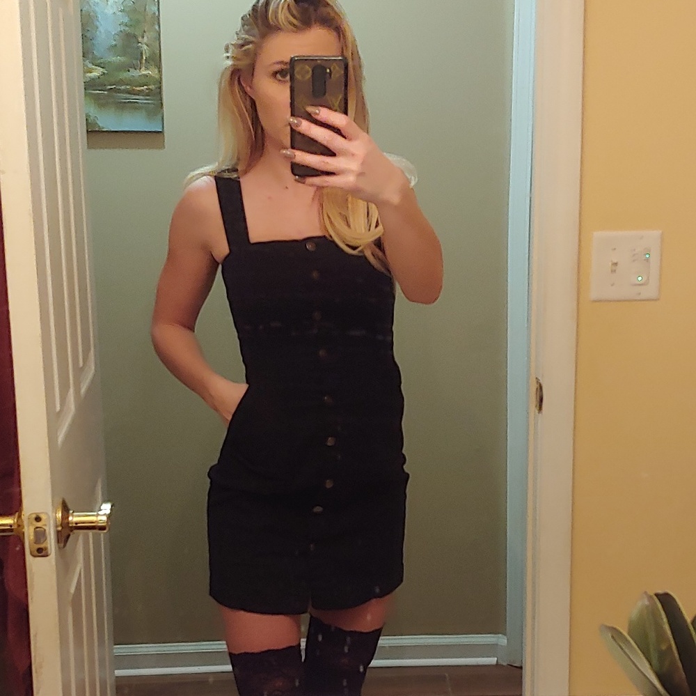 Black Button Up Dress